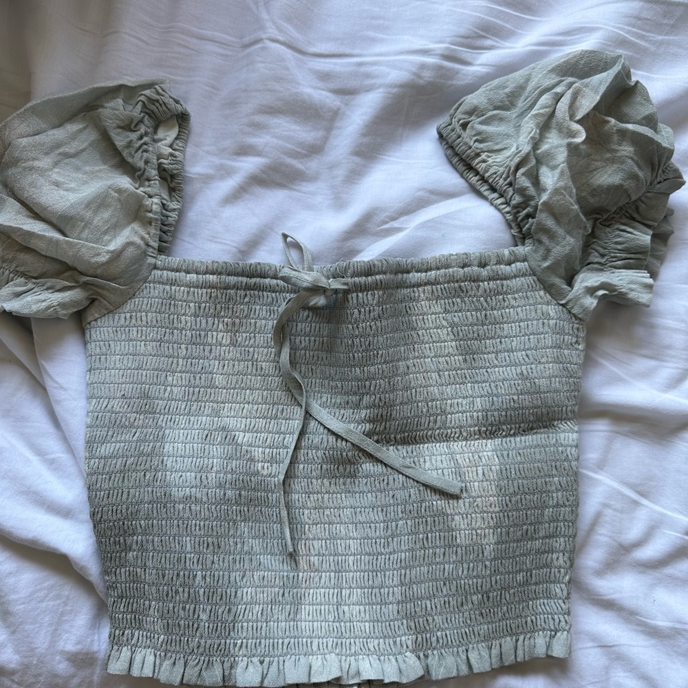 Aritzia (Wilfred) blue shirt